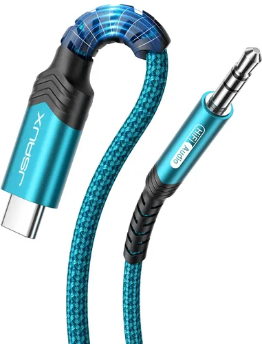 Vista 14 de JSAUX Cable USB C a conector auxiliar de audio de 0.138 in [1.6 pies], USB tipo C a 0.138 in, cable estéreo de auriculares compatible con iPhone 16