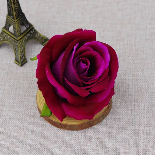 Vista 8 de 10 piezas de flores artificiales sin tallo de 3.9 in de cabeza de rosas artificiales estéticas para bodas, ramos, guirnaldas