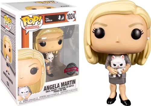 Vista 2 de Funko Pop! The Office Angela con Sprinkles Cat Exclusivo