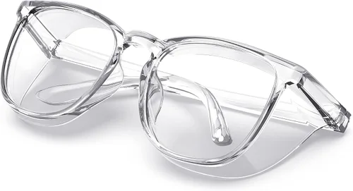 Vista 14 de Lentes de seguridad elegantes, lentes protectores transparentes antivaho y antiarañazos para hombres y mujeres