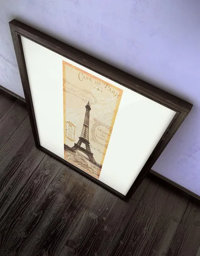 Vista 8 de Póster de 12x36, diseño de la Torre Eiffel vintage delgada