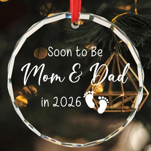 Vista 10 de Regalos para bebés recién nacidos para parejas en 2026 We Became a Family of Four Baby's First Christmas Ornament First Time Parents Mom Dad Gifts