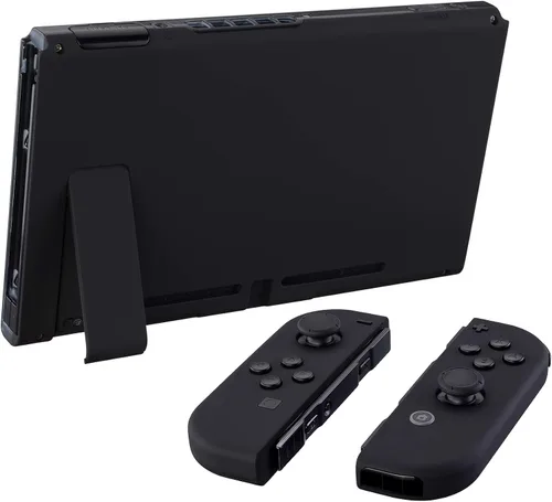 Vista 4 de eXtremeRate - Placa trasera para Nintendo Switch Console, NS Joycon con carcasa de mando de mano con botones de juego completo, carcasa de repuesto