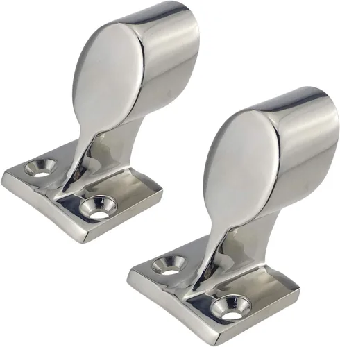 Vista 8 de Par Heavy Duty 316SS 60 ° Marine Boat Stanchion Hand Rail Fitting IZQUIERDA-FRONT para tubo de 1