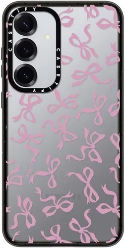 Vista 32 de CASETiFY Funda de impacto para Galaxy S22+ - Adhesivo Aries Moross, color negro transparente