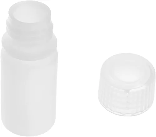 Vista 7 de Othmro 5 recipientes de plástico de 0.5 onzas, botellas de reactivo químico de laboratorio, botellas de almacenamiento sólido líquido de boca
