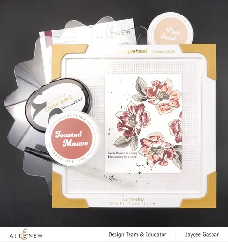 Vista 4 de Altenew Stampwheel Herramienta de estampado para estampado preciso y fácil, plataforma de estampado para manualidades de papel y tarjetas