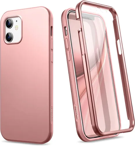 Vista 8 de SURITCH Funda compatible con iPhone 12 Mini 2020, [protector de pantalla integrado], protección de cuerpo completo, a prueba de golpes, resistente