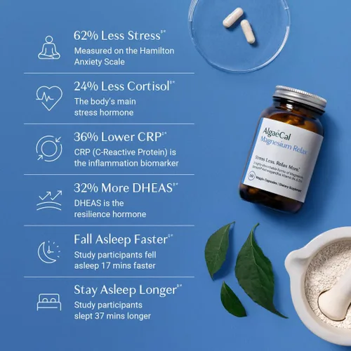 Vista 11 de ALGAECAL Colágeno - 4 péptidos clínicamente apoyados VERISOL®, FORTIGEL®, UC-II®, FORTIBONE®, colágeno en polvo, 3 paquetes de magnesio Relax™