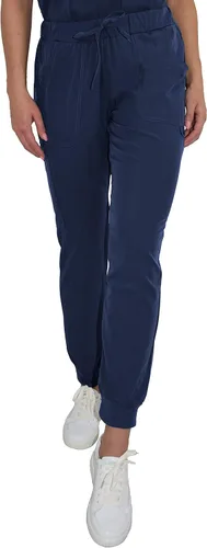 Vista 3 de JDM Uniforms Pantalón médico de enfermería con 5 bolsillos para mujer