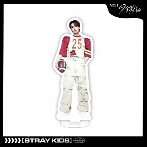 Vista 8 de Kpop Stray Kids Social Path Álbum acrílico de doble cara acrílico de pie letrero Hyunjin Felix figura de acción modelo modelo regalo para fanáticos