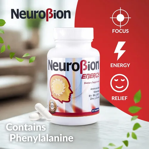 Vista 3 de 60 Cápsulas Neurobion Energy - Aminoácidos Vitamina B1 B2 B6 B12 - Aumenta la Alerta Mental y la Resistencia