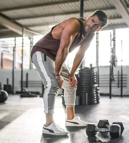 Vista 3 de FLYFIREFLY Pantalones deportivos de gimnasio para hombre, culturismo, entrenamiento, correr, pantalones deportivos ajustados