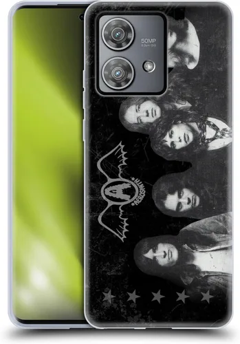 Vista 23 de Head Case Designs Officially Licensed Aerosmith 1987 Permanent Vacation Black and White Gel Case [Military Grade Protection] Compatible with Moto E7