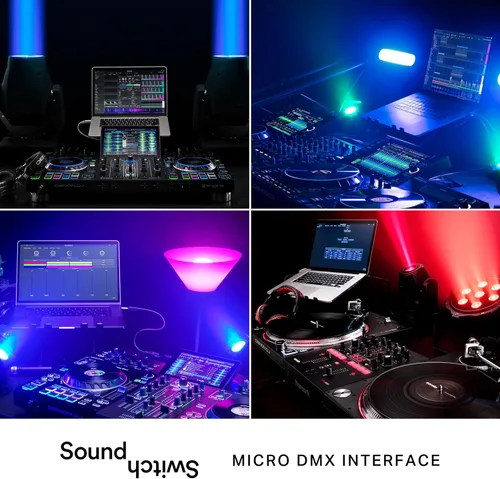 Vista 8 de Interfaz Micro DMX SoundSwitch - Interfaz USB a DMX ultracompacta con acceso gratuito de 3 meses al software SoundSwitch