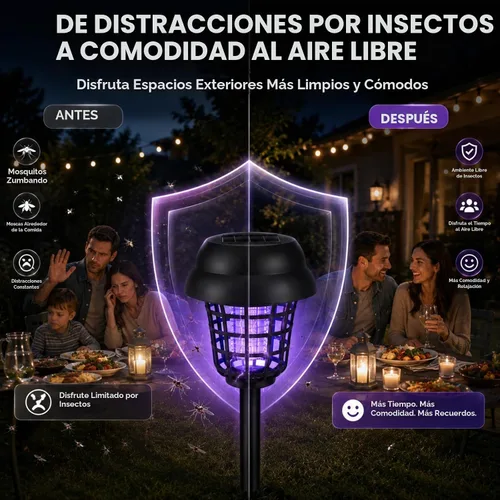 Vista 4 de Paquete de 4 exterminadores de insectos solares para exteriores