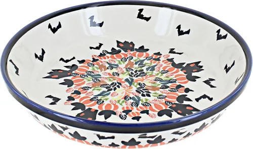 Vista 12 de Plato para pastel de tulipán azul de cerámica polaca de rosa azul