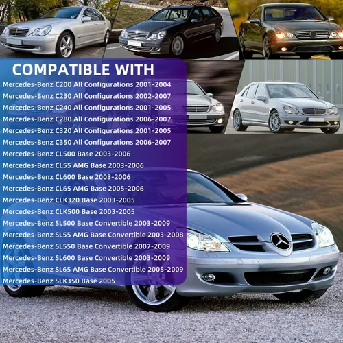 Vista 2 de Faros antiniebla para Mercedes Benz C200 C230 C240 C320 C350 CL55/CL65/SL55/SL65 AMG CL500 CL600 CLK320 CLK500 SLK350 Base SL500 SL550 SL600
