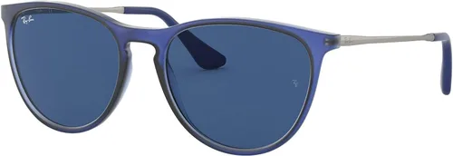 Vista 28 de Ray-Ban Junior RJ9060s Erika - Gafas de sol redondas para niños Caucho transparente fluorescente fucsia/marrón espejo naranja
