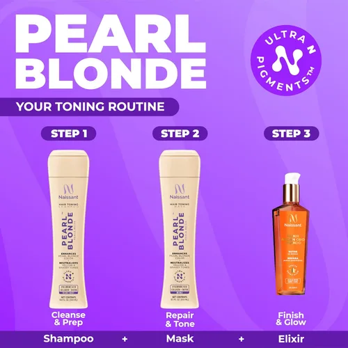 Vista 12 de Naissant Set Purple Shampoo & Toning Mask Elimina el cobrizo Neutraliza los tonos amarillos y naranjas Sin parabenos, amoníaco ni sulfato