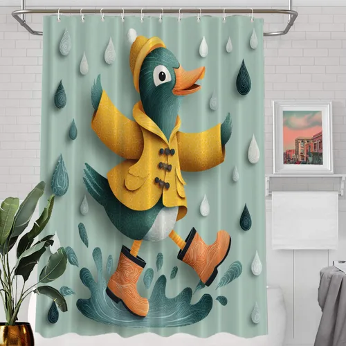 Vista 89 de Batmerry Maritime Nautical Hookless Shower Curtain with Snap in Liner Set, Anchors Ship Wheel Bath Curtain Magnetic Hem Quick-Drying Waterproof