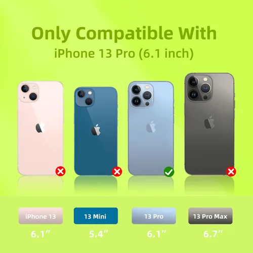 Vista 2 de Funda compatible con iPhone 13 Pro, protección contra caídas, antihuellas, funda de silicona líquida a prueba de golpes con forro de microfibra
