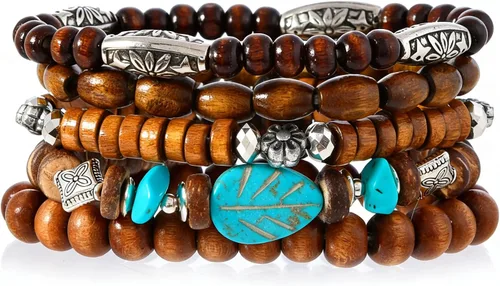 Vista 26 de Pulsera Gótica Ajustable de Cuero Trenzado Punk Multicapa de Estilo Grunge, Conjunto de Pulseras Emo con Brazalete de Metal, Envoltura