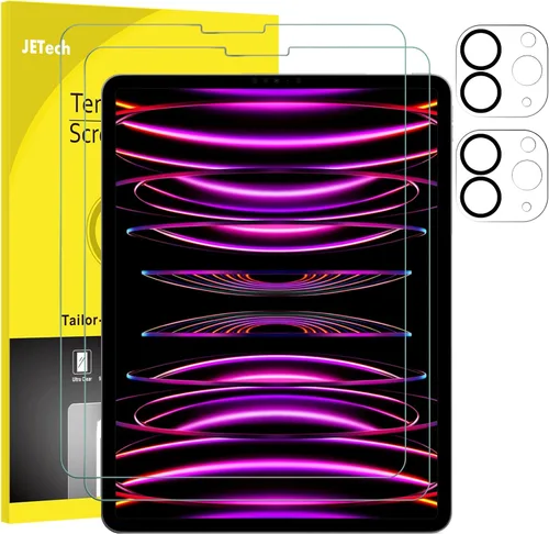 Vista 8 de JETech Protector de pantalla para iPad Pro de 11 pulgadas, 2022/2021/2020 (4ª/3ª/2ª generación) con protector de lente de cámara, película de vidrio