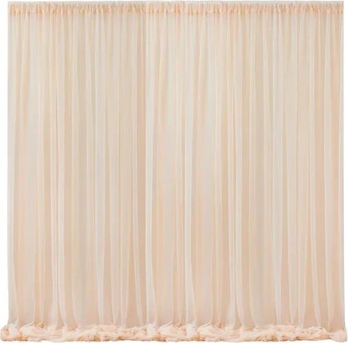 Vista 12 de Cortinas de fondo de tul azul de 10x10 para fiestas, cortina de fondo transparente para fotos de boda, cortinas para baby shower, fotografía, fiesta