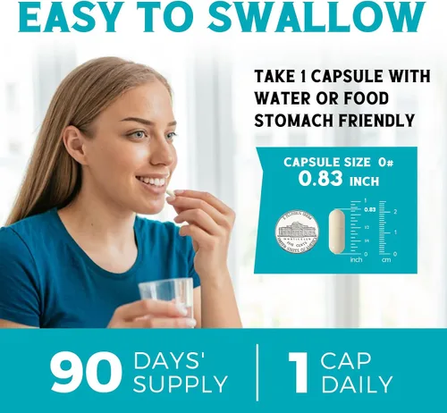 Vista 6 de Vitalibre Suplemento DIM para mujeres y hombres, metabolismo de estrógeno, equilibrio hormonal y apoyo a la menopausia, DIM 300 mg con extracto