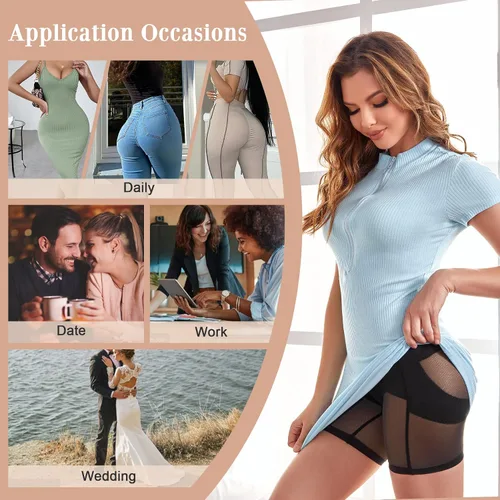 Vista 5 de REYEOGO Faja moldeadora para mujer con control de abdomen, levantador de glúteos, sin costuras, pantalones cortos moldeadores de cintura alta