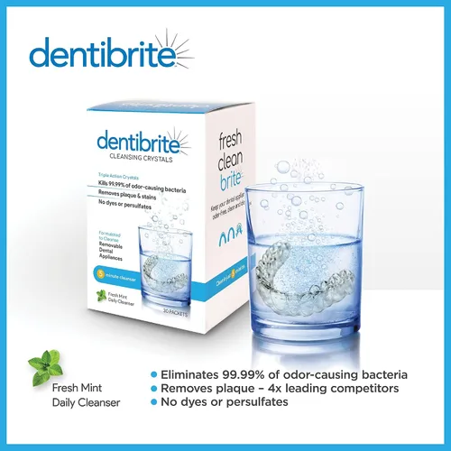 Vista 2 de Limpiador de cristales para aparatos dentales extraíbles Invisalign, alineadores, retenedores, guardias, dentaduras, bandejas/alineadores, removedor