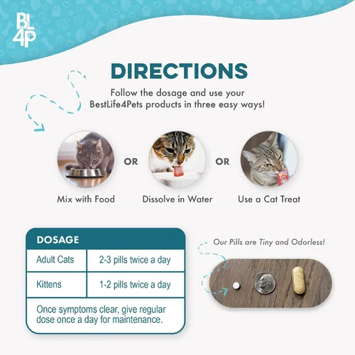 Vista 5 de Suplemento Natural para el Confort Respiratorio de Gatos - Apoyo Respiratorio Felino Breathe Easy para Todas las Estaciones, Tos, Congestión Nasal