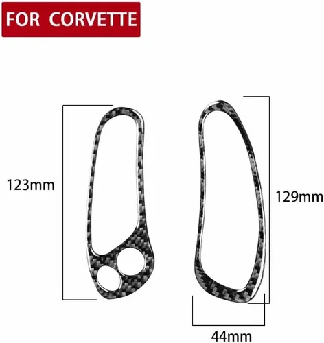 Vista 2 de Ajuste del marco del velocímetro para Chevrolet Corvette C5 1998-2004 Pegatinas de fibra de carbono Accesorios interiores multifunción