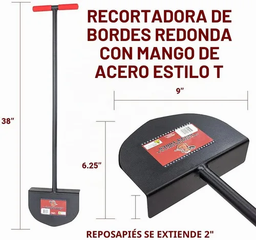 Vista 5 de BULLY TOOLS - Bordeadora manual para césped de calibre 12, agarre estilo T de acero de 38 pulgadas
