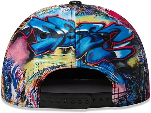 Vista 4 de Quanhaigou Gorra de béisbol estampada sombreros unisex con diseño de graffiti con Snapback y Snapback para el verano