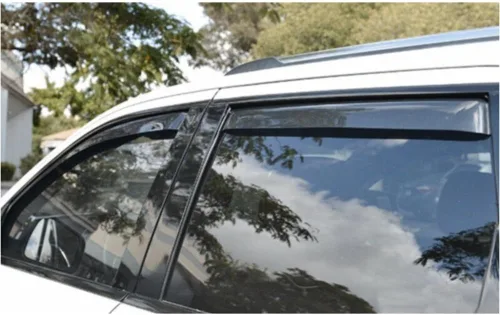 Vista 2 de Window Visor 4pcs Sun Rain Vent Wind Deflector Guard Left Driver Side in Channel Mount Style Acrylic Dark Smoke for Chevy for Equinox 2010-2017