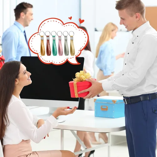 Vista 7 de Unittype 50 unidades de regalo de agradecimiento a los empleados, llaveros motivacionales, impresionantes llaveros de goma con cita inspiradora