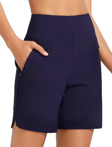 Vista 19 de baleaf Traje de baño de cintura alta de 3, 5, 7, 9 pulgadas, para mujer, de secado rápido, con bolsillos