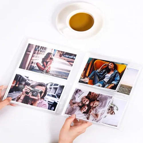 Vista 6 de Paquete de 25 hojas de repuesto para álbumes de fotos, fundas para 50 fotos, fundas para fotos de 5 x 7 pulgadas, 7 bolsillos para carpetas