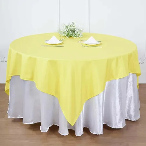 Vista 97 de Efavormart - Mantel cuadrado de lino de poliéster sin costuras, 54 x 54 pulgadas, color beige, para banquetes de boda, fiesta, restaurante