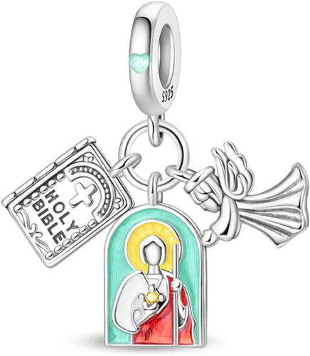 Vista 33 de Dijes de plata de ley 925 para pulseras, collares, colgante con circonitas cúbicas 5A dije charm para mujeres joyería DIY
