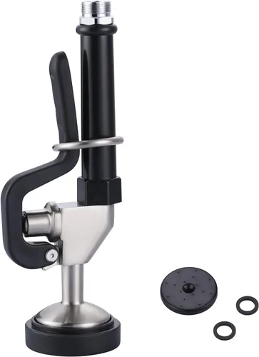 Vista 11 de Válvula rociadora de fregadero comercial con manguera: iVIGA 38" Manguera de pulverización de cocina comercial flexible de acero inoxidable