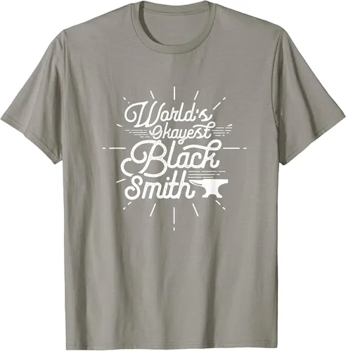 Vista 17 de Blacksmith Blacksmithing Forge Metalsmith Forging T-Shirt Asphalt Grey