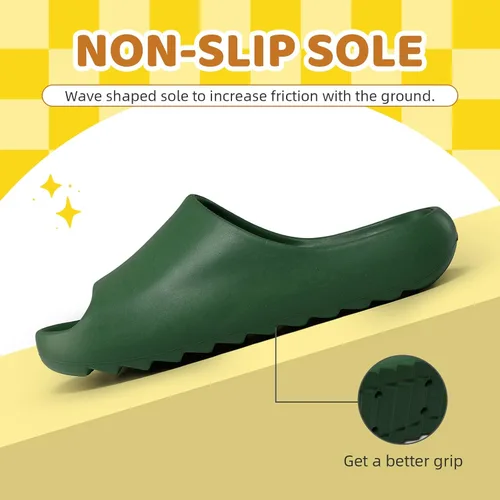 Vista 39 de Sandalias acolchadas para mujeres, hombres y niños, cómodas, antideslizantes, suaves, impermeables, para baño, ducha, sandalias acolchadas de suela