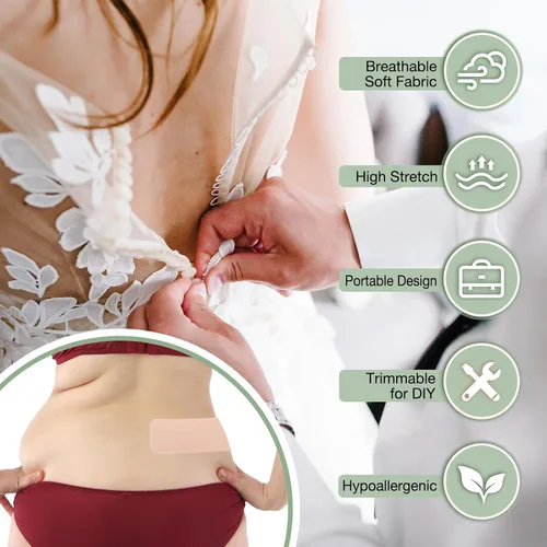 Vista 2 de 20 cintas de vientre precortadas, cinta impermeable de control de abdomen para levantamiento de grasa abdominal y espalda plana, cinta elástica