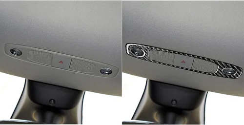Vista 5 de 1 unidad de panel de cubierta de fibra de carbono, interruptor de faros delanteros Kit de ajuste interior para Tesla modelo 3 2017-2022 y modelo Y