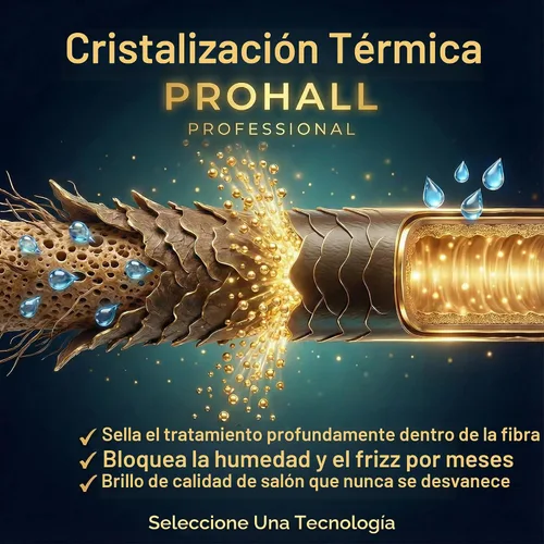 Vista 3 de Complejo de Tratamiento de Queratina Brasileña Blowout - PROHALL SELECCIONE UNO 10.1oz/300ml - Tratamiento Capilar de Queratina Brasileña Sin