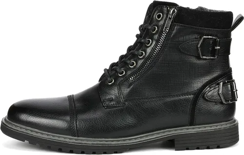 Vista 2 de Bruno Marc Botas de motocicleta para hombre, botas de vestir Oxford