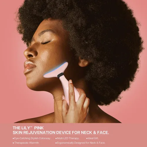 Vista 2 de VRAIKO Lily - Masajeador facial de cuello, masajeador de belleza para rejuvenecimiento de la piel, herramienta de spa facial 3 en 1, levantamiento
